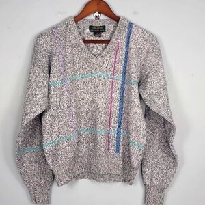 Colours By Alexander Julian 80's Vintage Unisex V-Neck Sweater